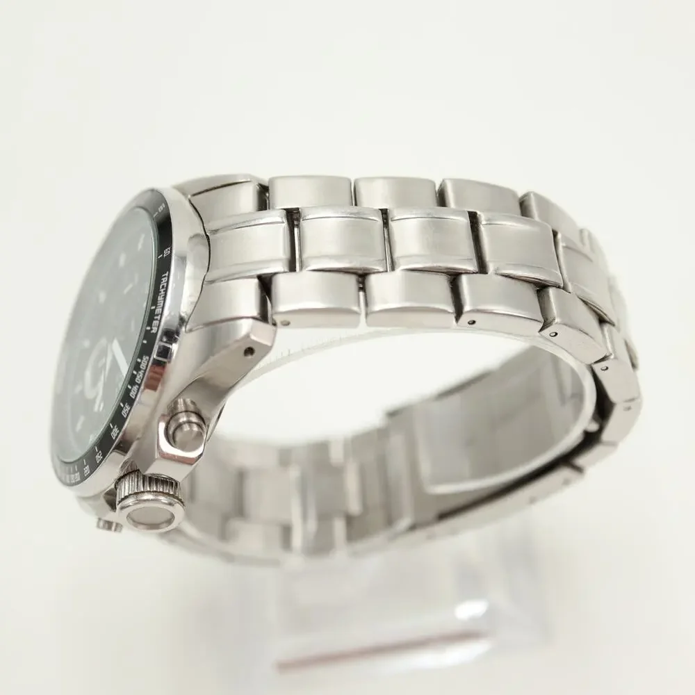 Fossil Decker Men's 42mm Chronograph Watch Silver Black Steel CH2600 New Battery